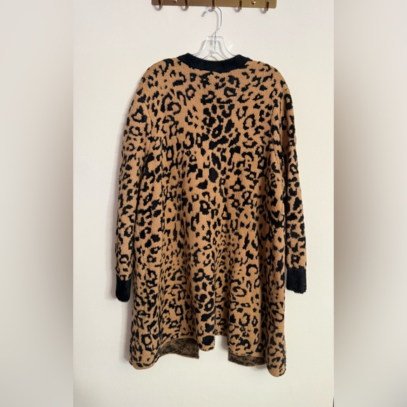 1.STATE Animal-Print Tan Black Cheetah Cardigan Sweater Plus Sz 3X - Picture 4 of 4